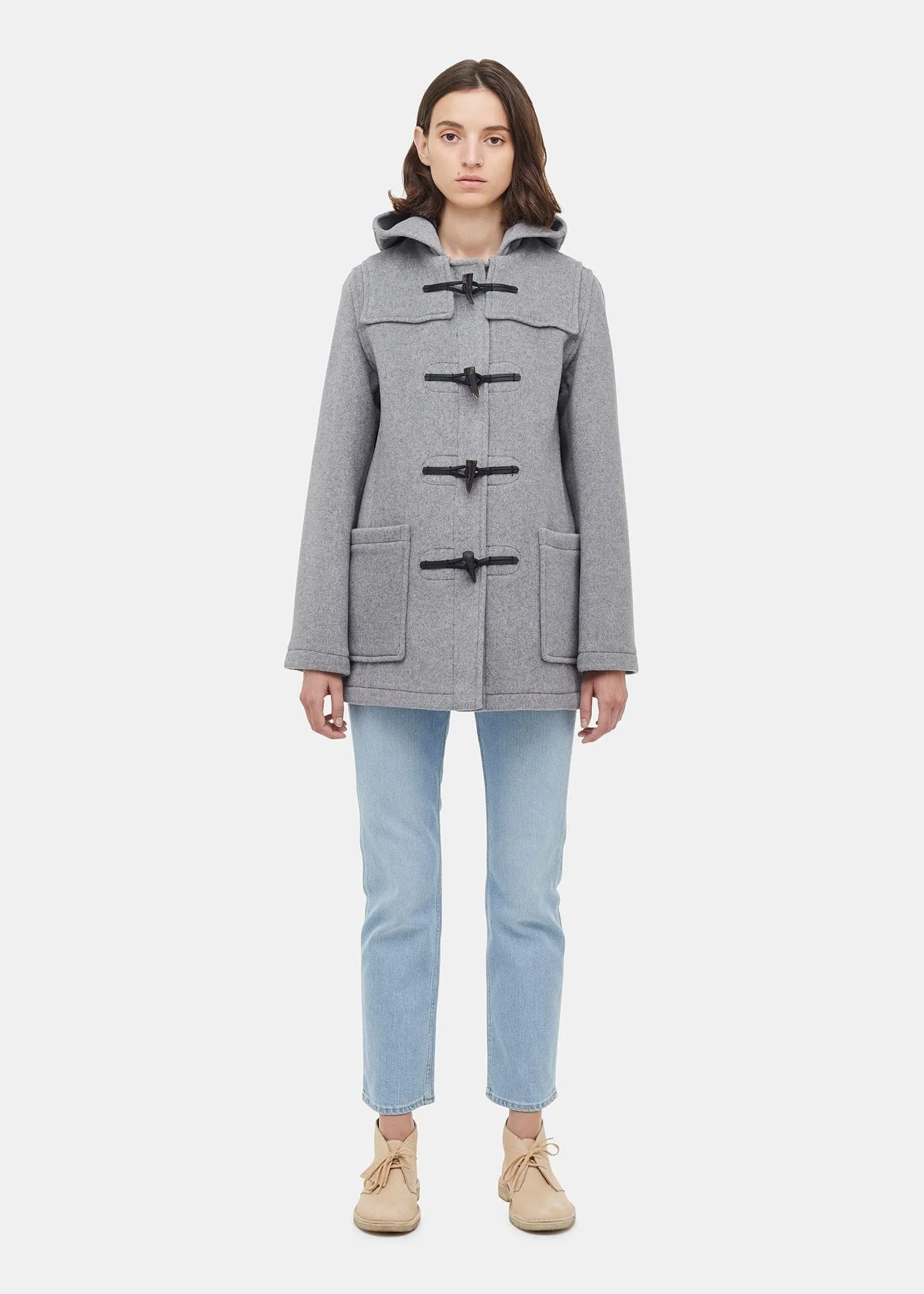 Women's Freda Short Slim Fit Duffle Coat FC Silver sold by Gloverall product image thumbnail 3