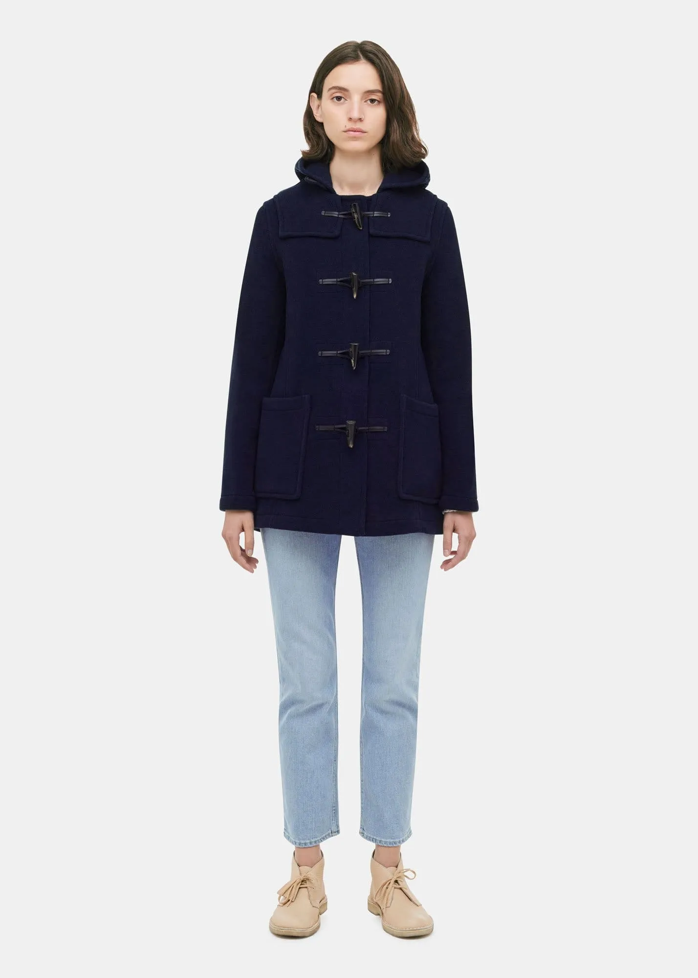 Women's Freda Short Slim Fit Duffle Coat FC Navy Black Watch sold by Gloverall product image thumbnail 2