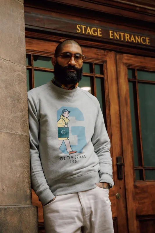 Unisex Ivy Boys Anniversary Graphic Sweatshirt Light Grey made by Gloverall