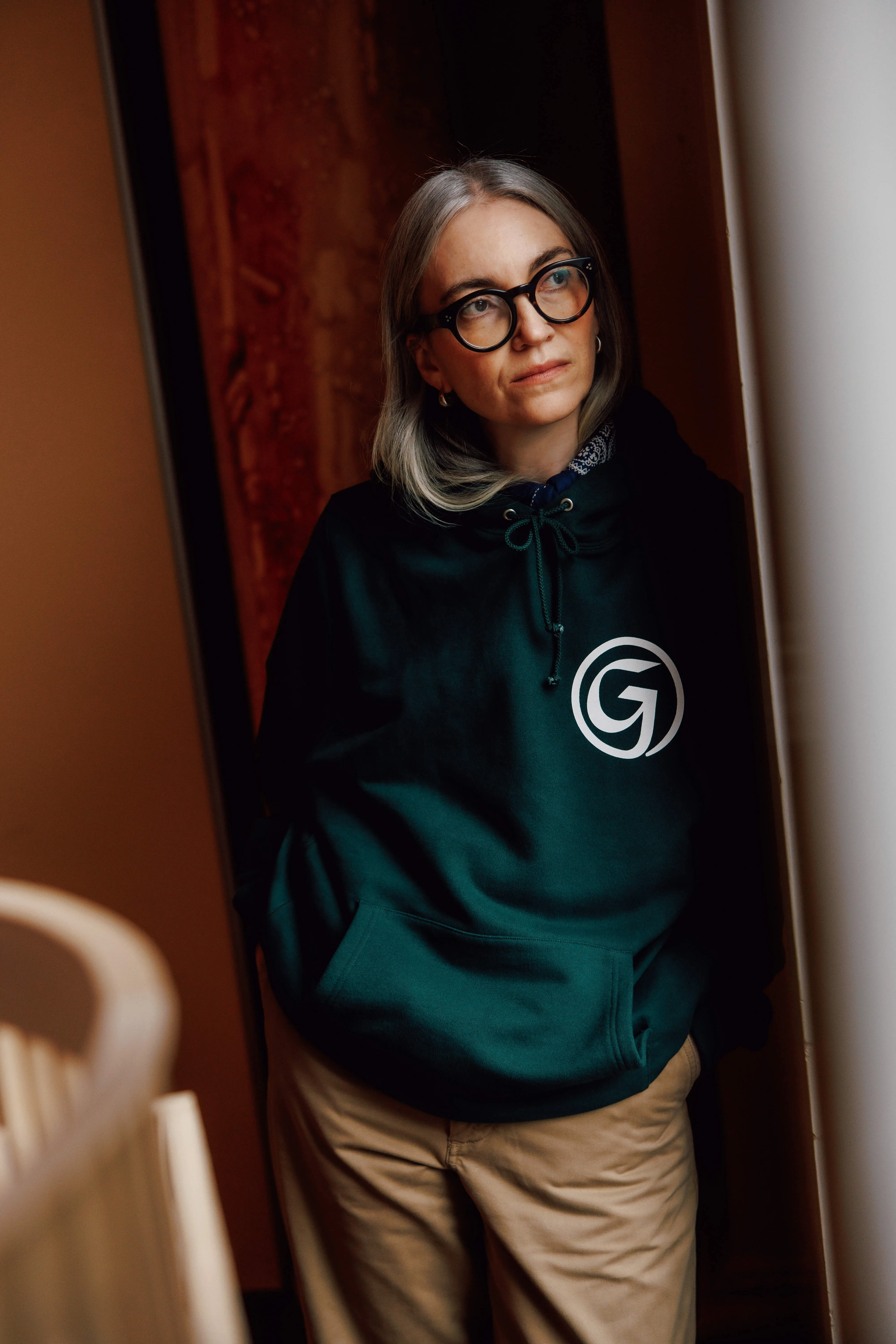 Unisex 'G' Print Hoodie Racing Green sold by Gloverall