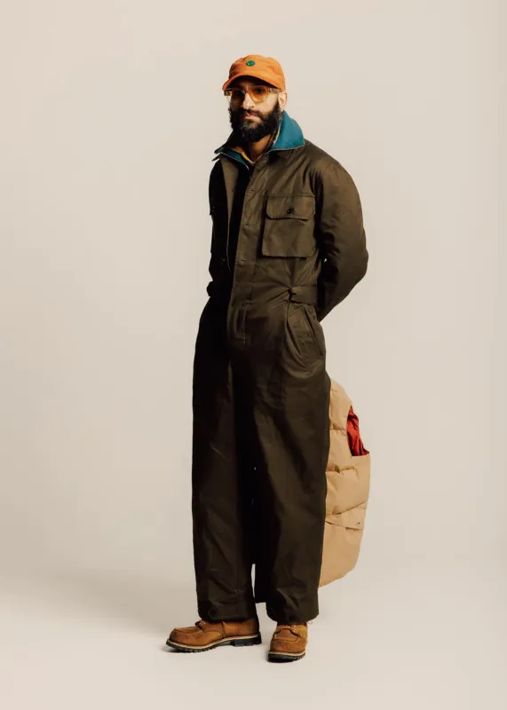 Men's Miles Overall Olive Green made by Gloverall