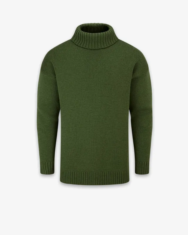 Men's Submariner Jumper Army Green made by Gloverall