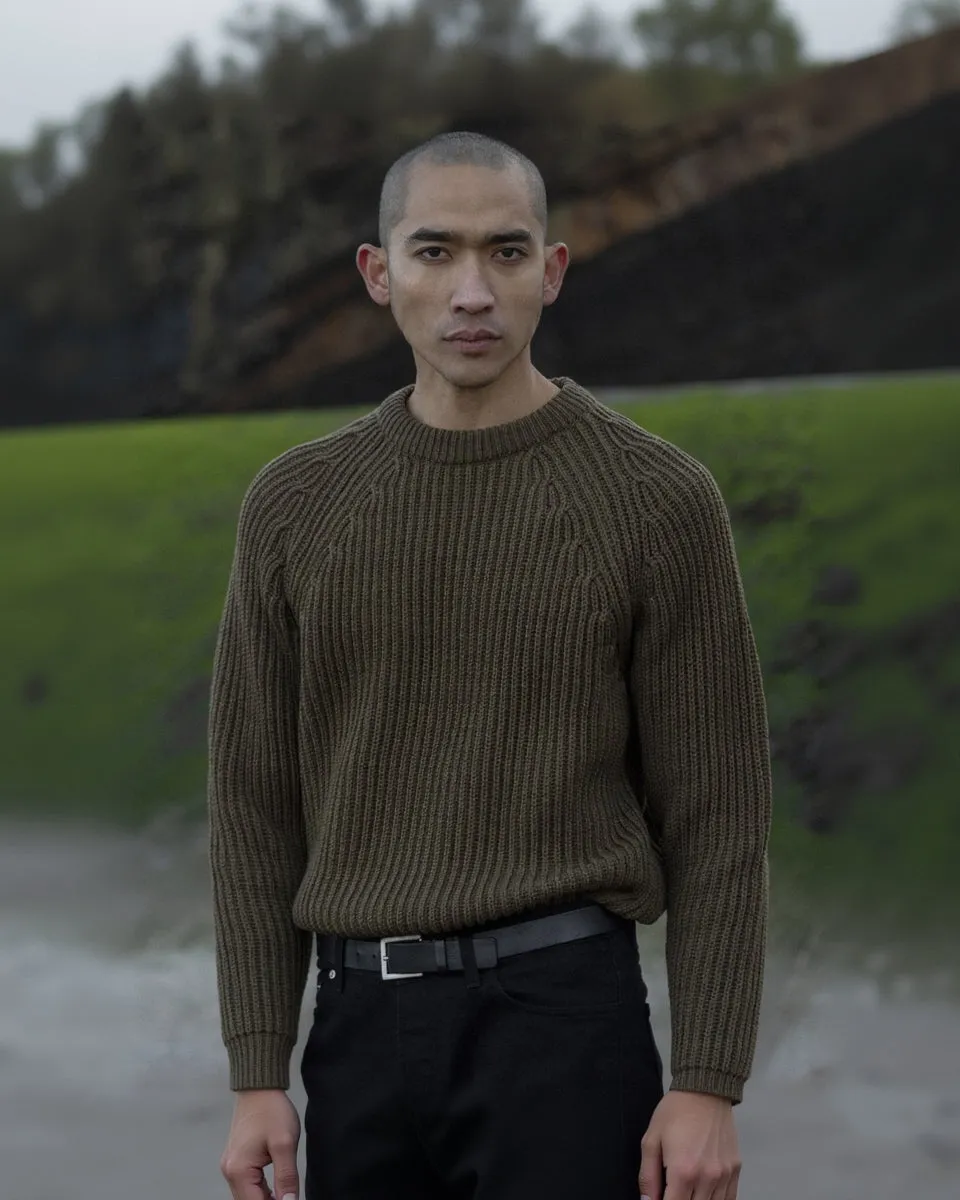 Men's Fisherman Jumper Khaki sold by Gloverall product image thumbnail 2