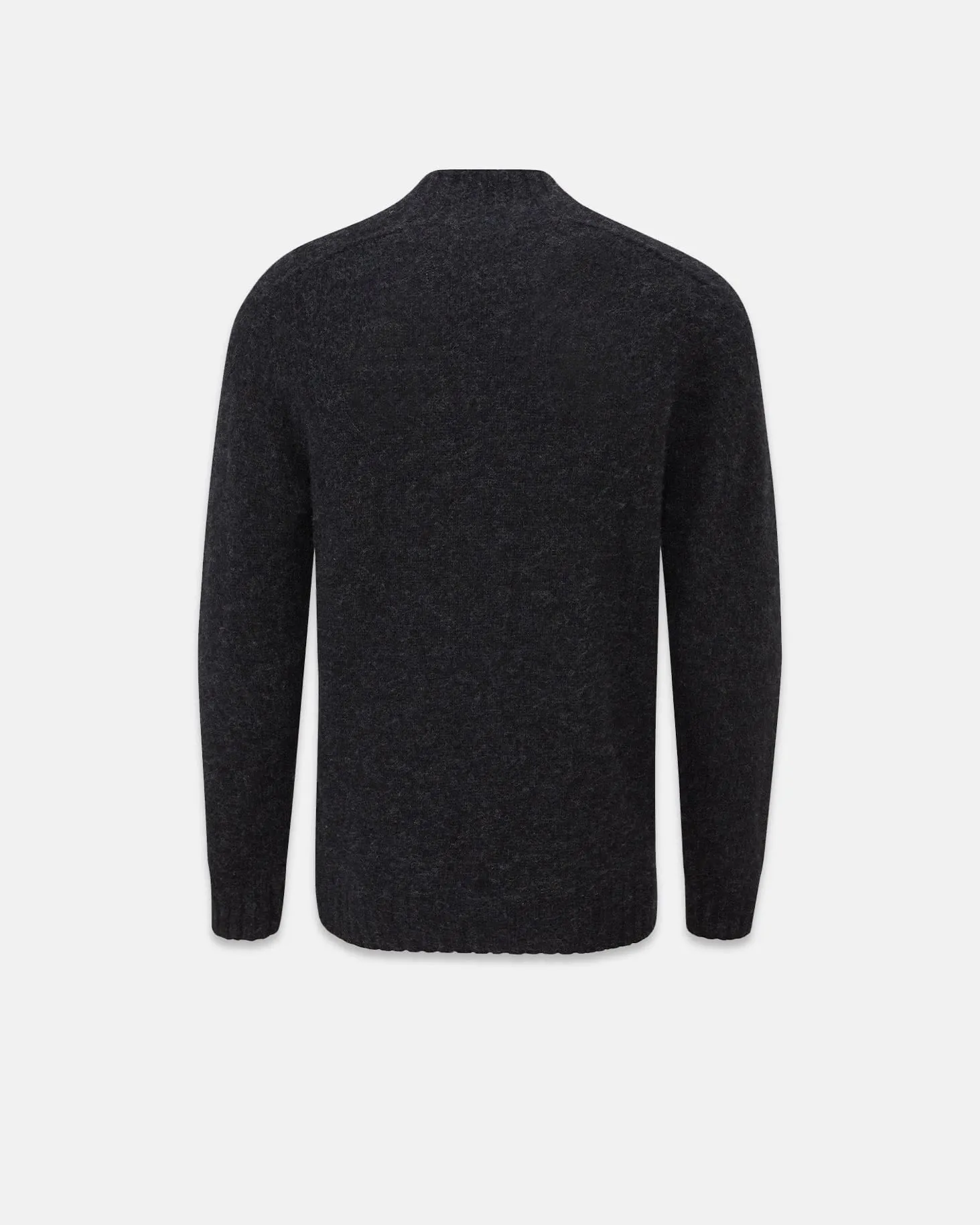 Men's Windsor Lambswool Jumper Charcoal sold by Gloverall product image thumbnail 2