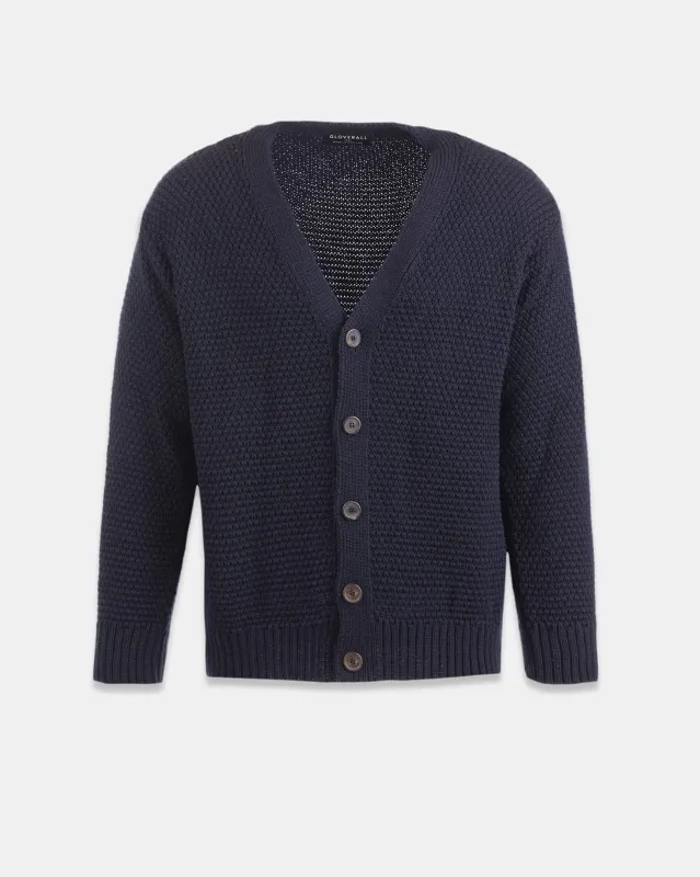 Men's Moss Stitch Cardigan made by Gloverall