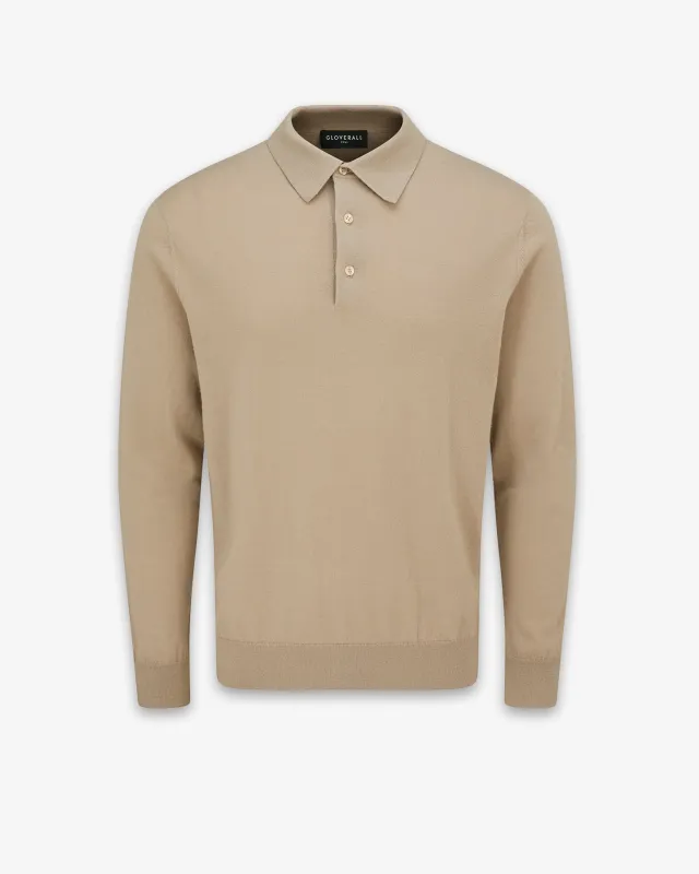 Men's Long Sleeve Knitted Polo Shirt made by Gloverall
