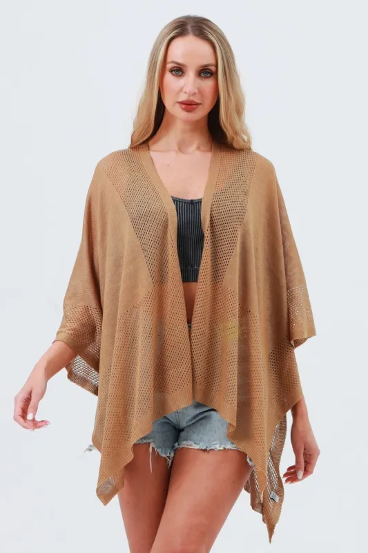 Oversized Mesh Knit Kimono – Lightweight & Airy Cover-Up 🌬️🧥 sold by Leto Collection