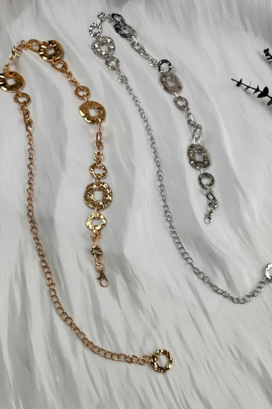 Hollow-Out Disc Waist Chain – Lightweight Metal Accent 🥗 made by Leto Collection