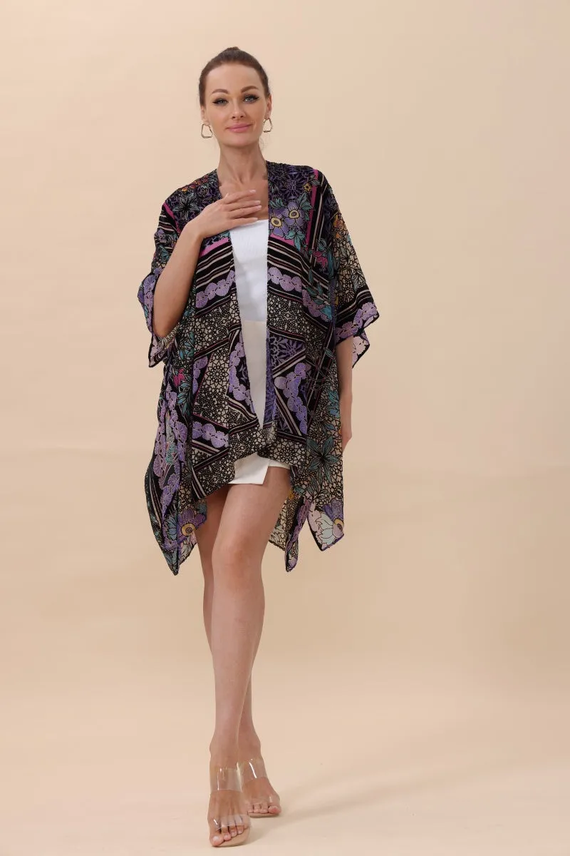Velvet Bloom Kimono – Luxurious Textures & Artisan Craftsmanship🌸✨ sold by Leto Collection