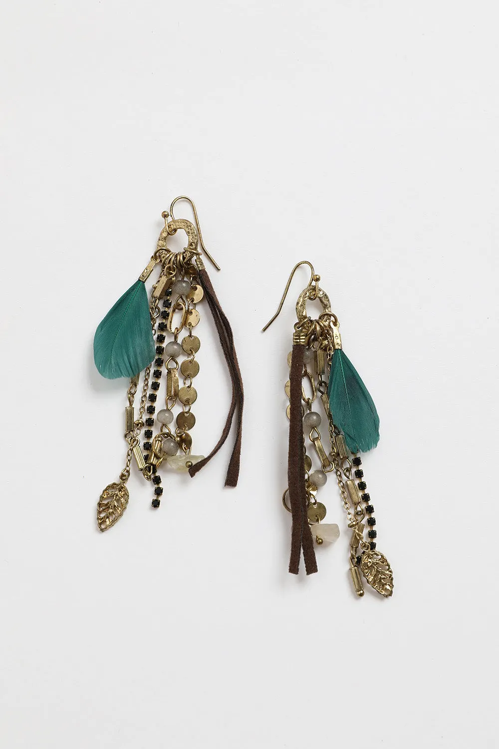 Feather Combo Dangling Earrings sold by Leto Collection product image thumbnail 3