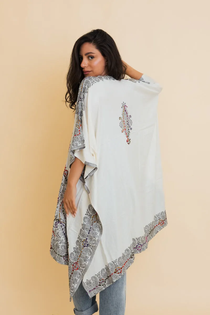 Bohemian Artisan Stitch Tapestry Kimono sold by Leto Collection product image thumbnail 3