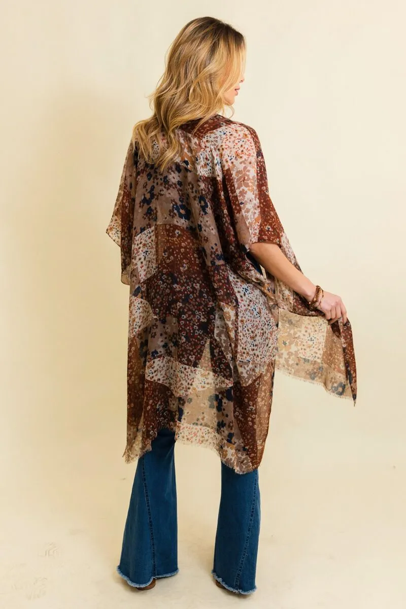 Floral Fantasy Kimono sold by Leto Collection product image thumbnail 4