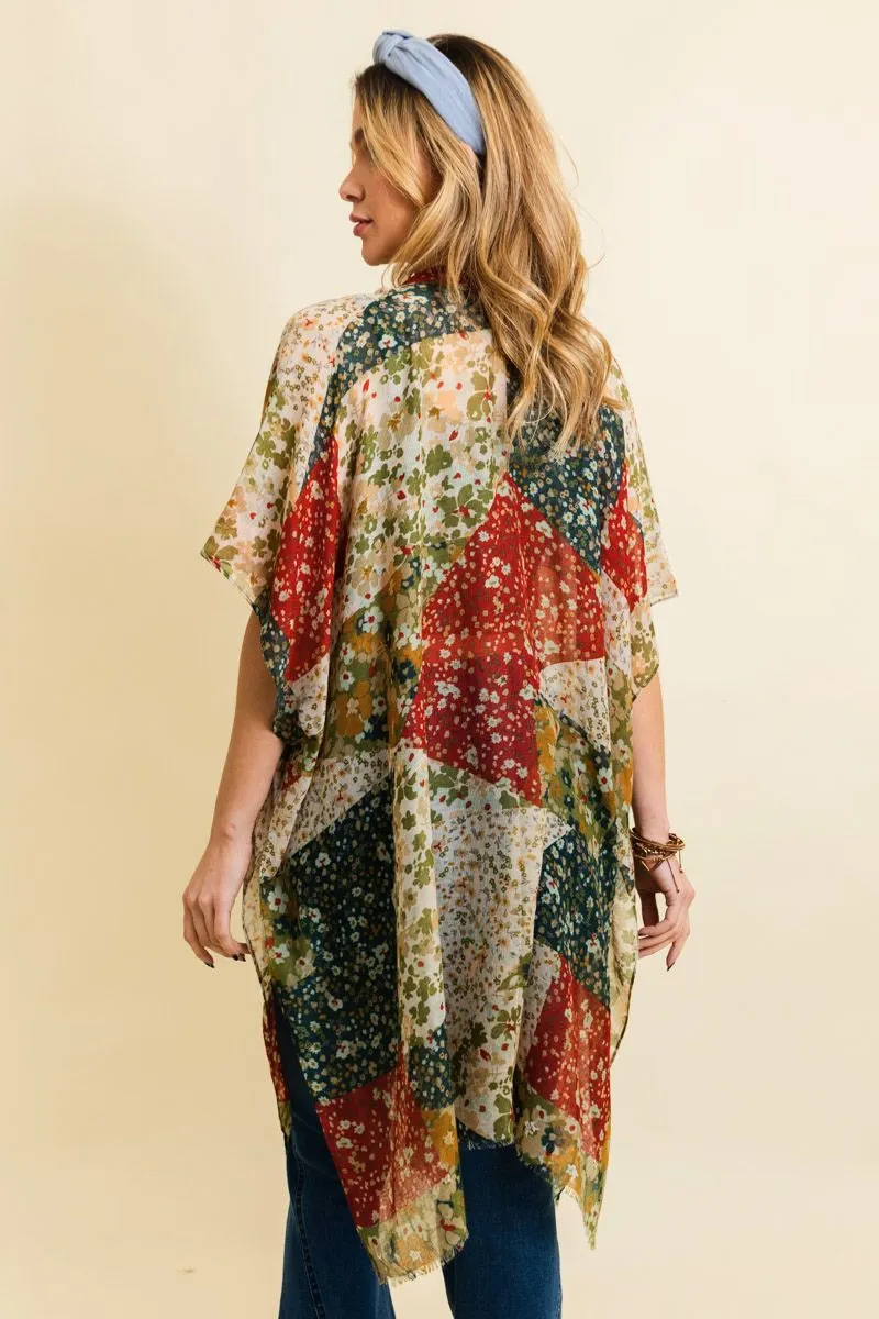Floral Fantasy Kimono sold by Leto Collection product image thumbnail 2