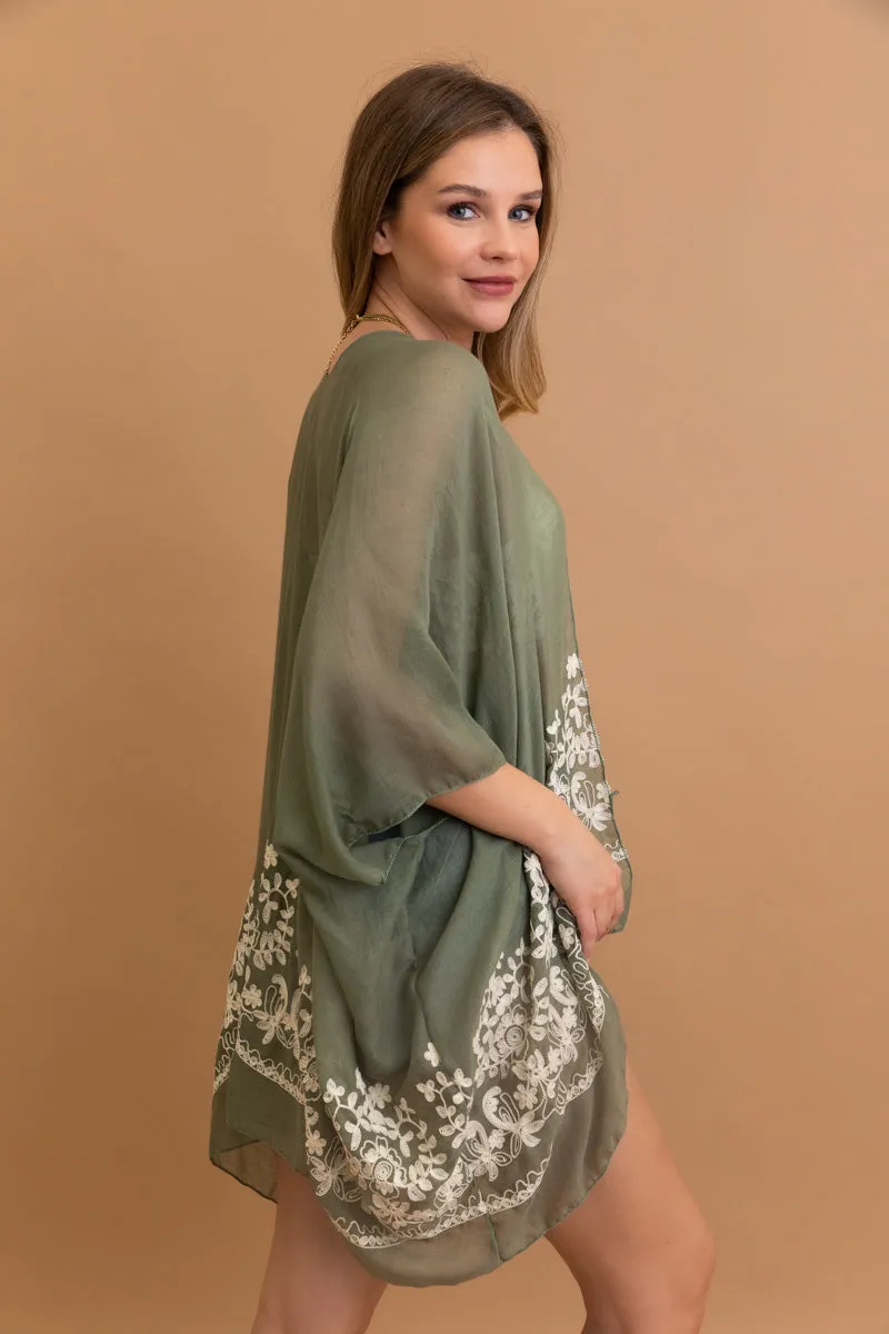 Enchanted Bloom Kimono – Floral Elegance in Every Detail sold by Leto Collection product image thumbnail 4