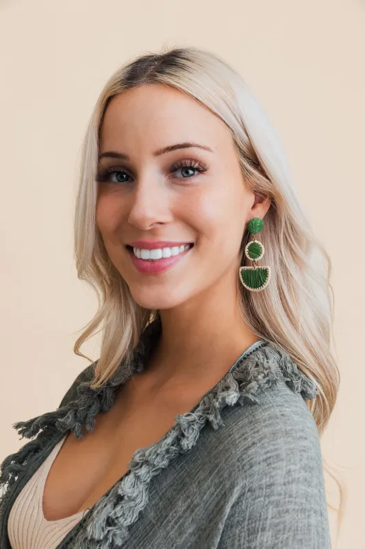 Boho Breeze Woven Rattan Earrings made by Leto Collection