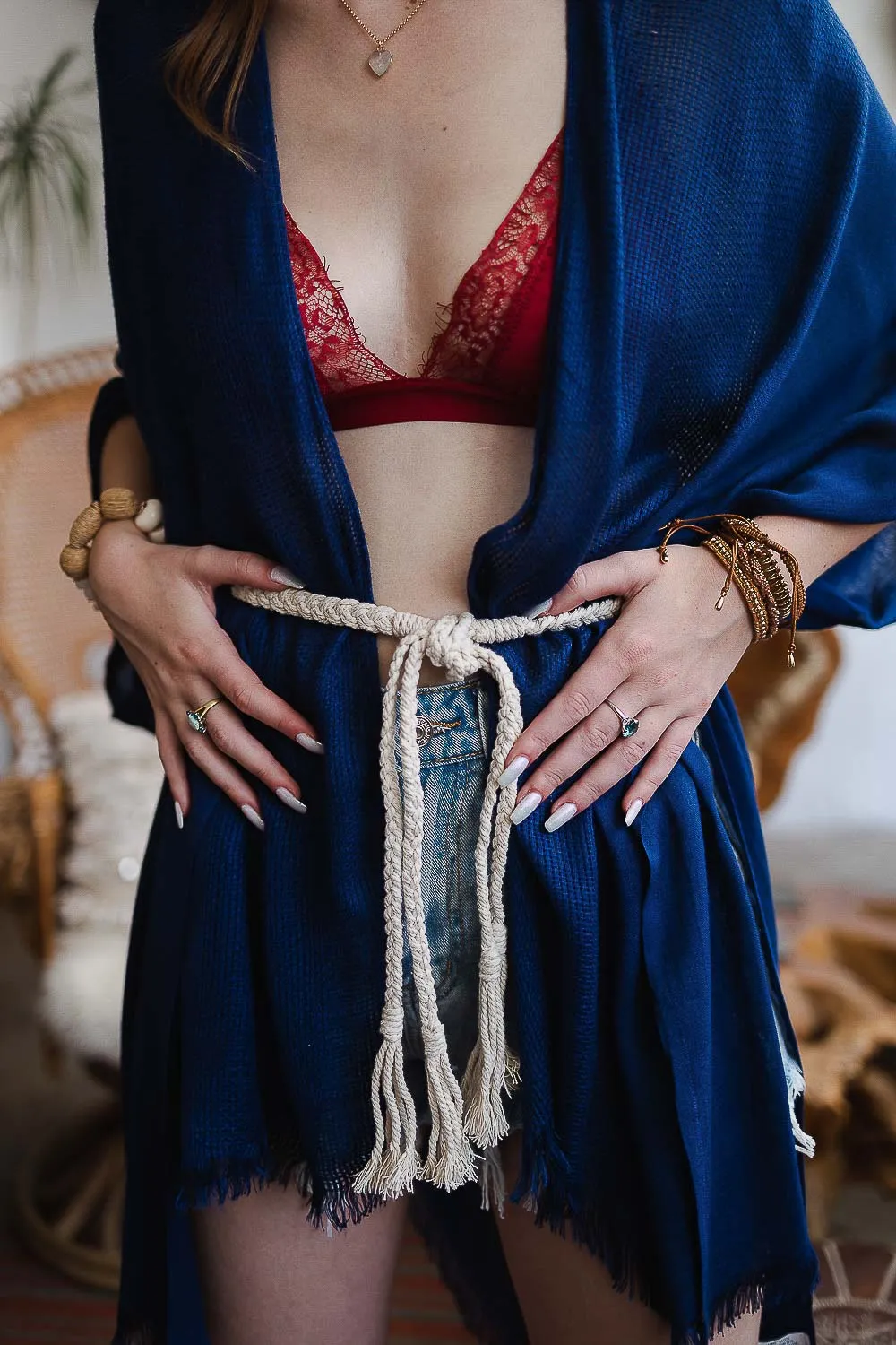 Boho Braided Rope Belt sold by Leto Collection product image thumbnail 3