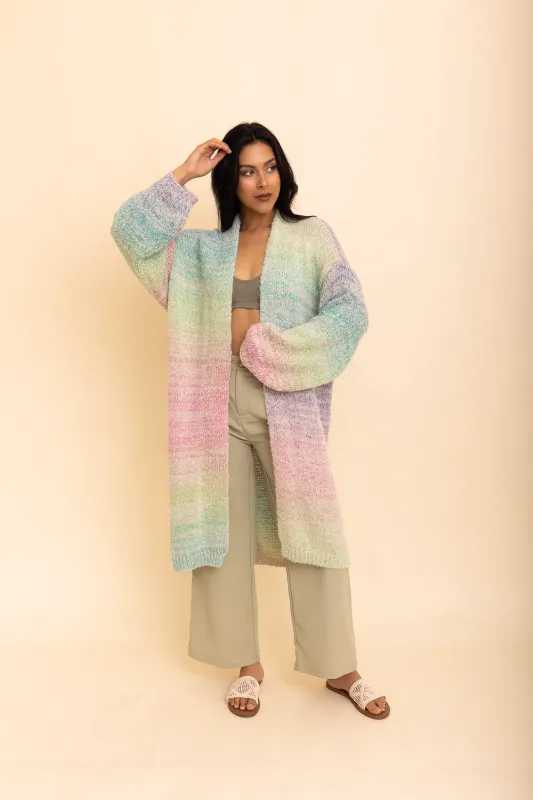 Lounge Around Longline Ombre Cardigan sold by Leto Collection