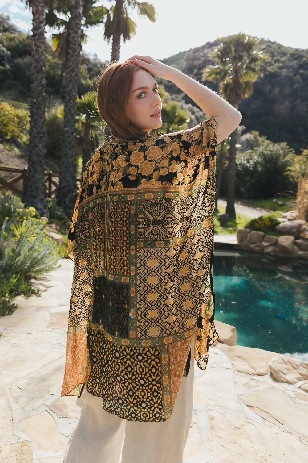 Bohemian Burnout Velvet Kimono sold by Leto Collection product image thumbnail 2