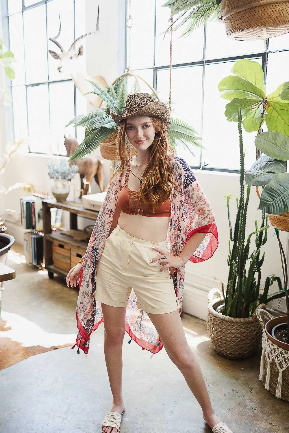 Paisley Floral Patchwork Kimono sold by Leto Collection product image thumbnail 3