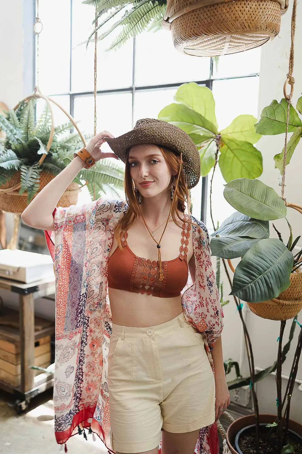 Paisley Floral Patchwork Kimono sold by Leto Collection