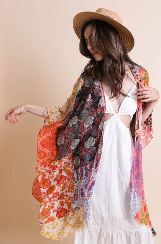 Boho Patchwork Kimono sold by Leto Collection