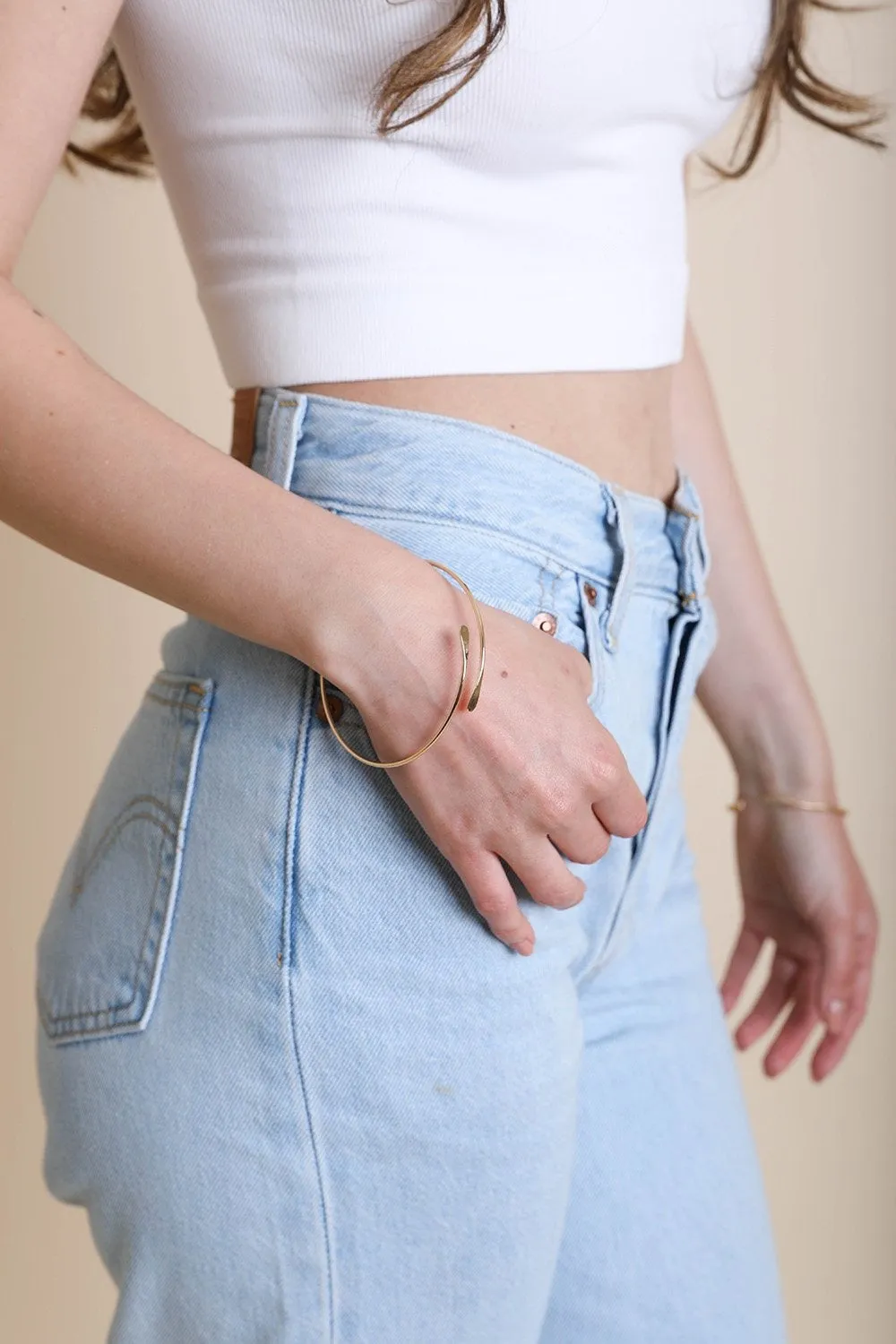 Minimal Arm Cuff/Bangle sold by Leto Collection product image thumbnail 4