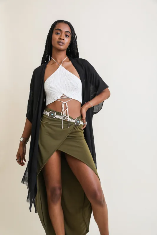 Diamond Embroidered Kimono sold by Leto Collection