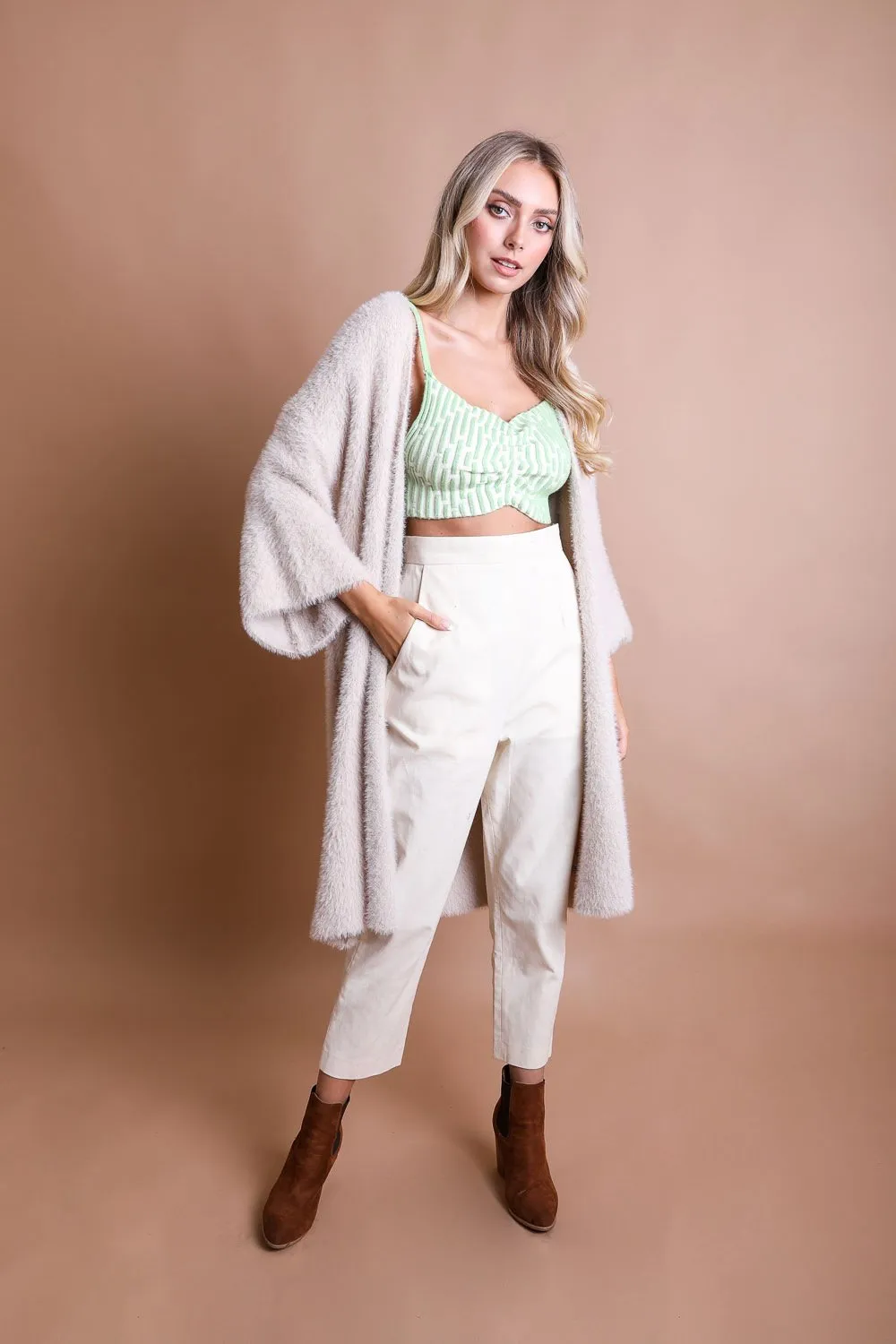 Luxe Mohair Knit Cardigan sold by Leto Collection product image thumbnail 3