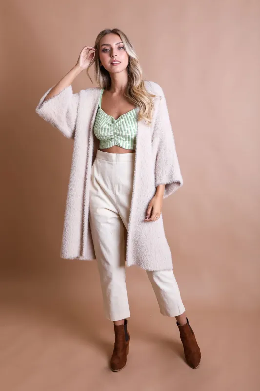 Luxe Mohair Knit Cardigan made by Leto Collection