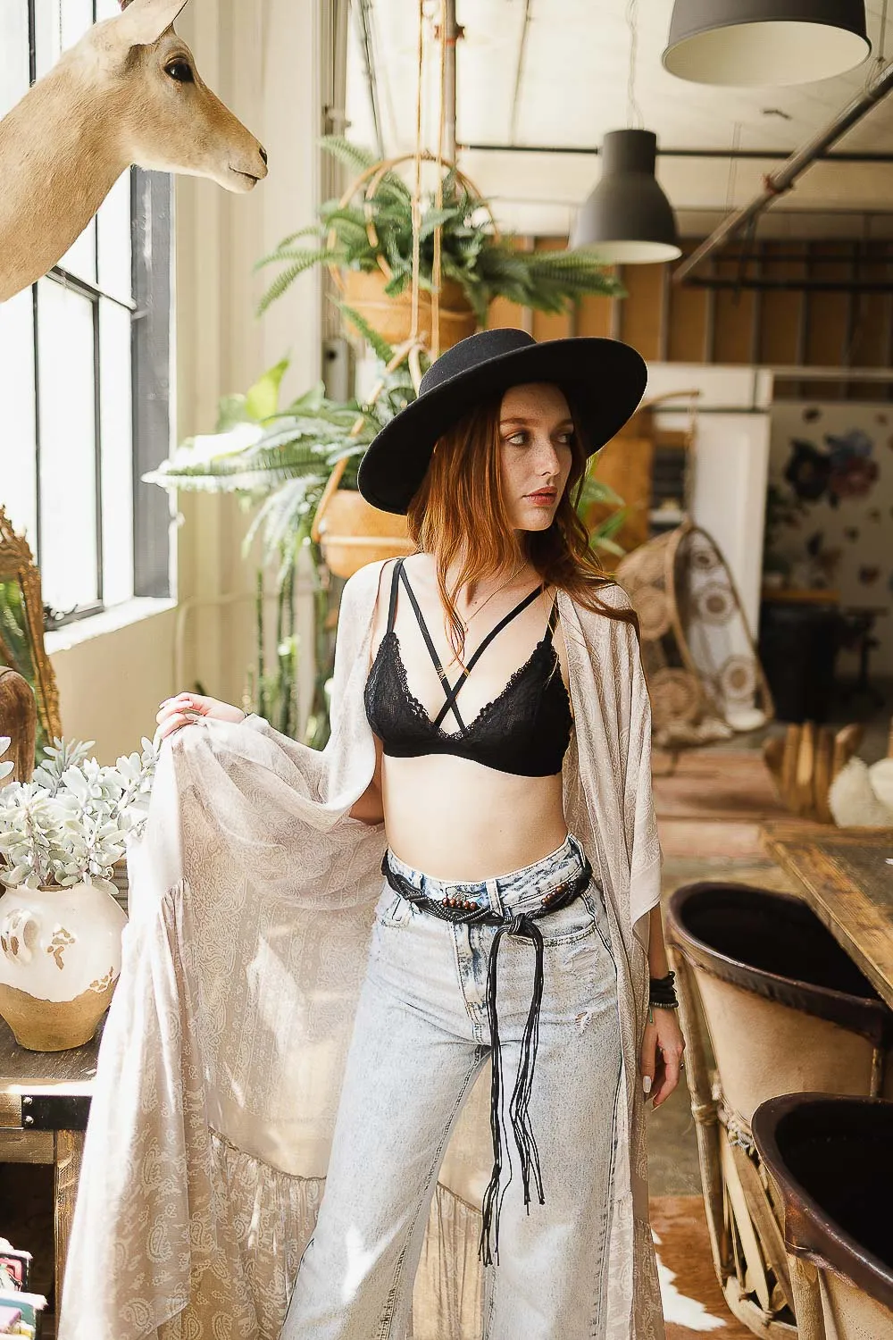 Paisley Free Flow Kimono sold by Leto Collection product image thumbnail 4