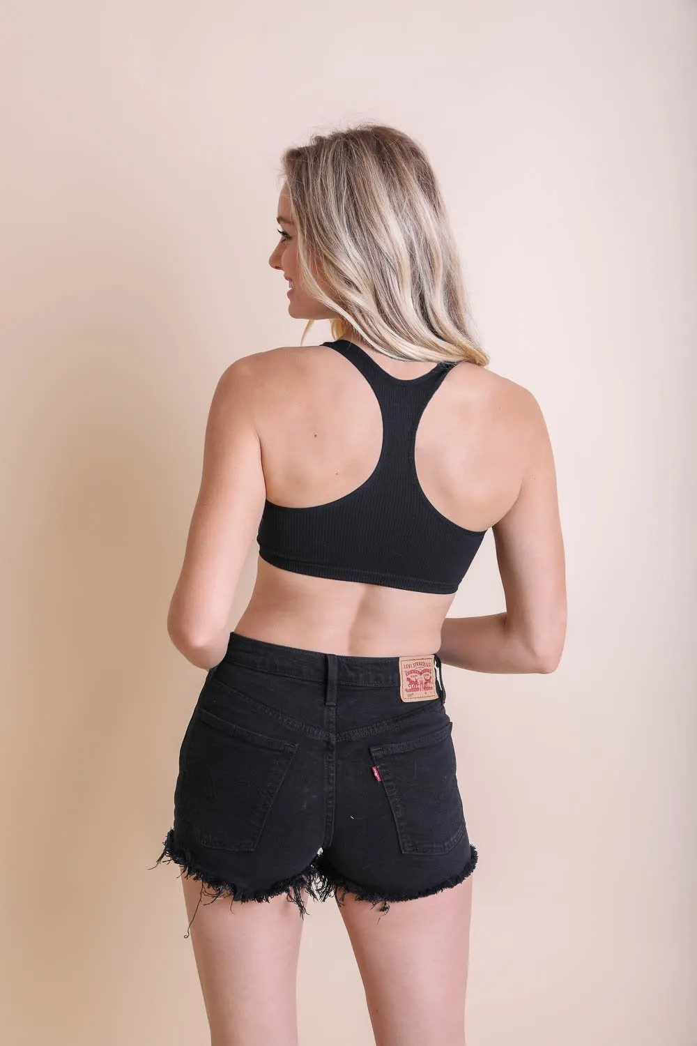 Ribbed Racerback Bralette sold by Leto Collection product image thumbnail 5