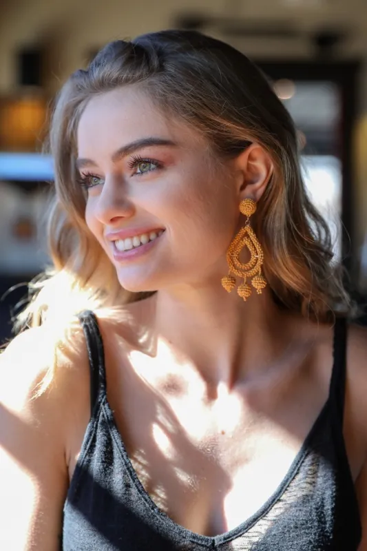 Micro Bead Dangle Earrings made by Leto Collection