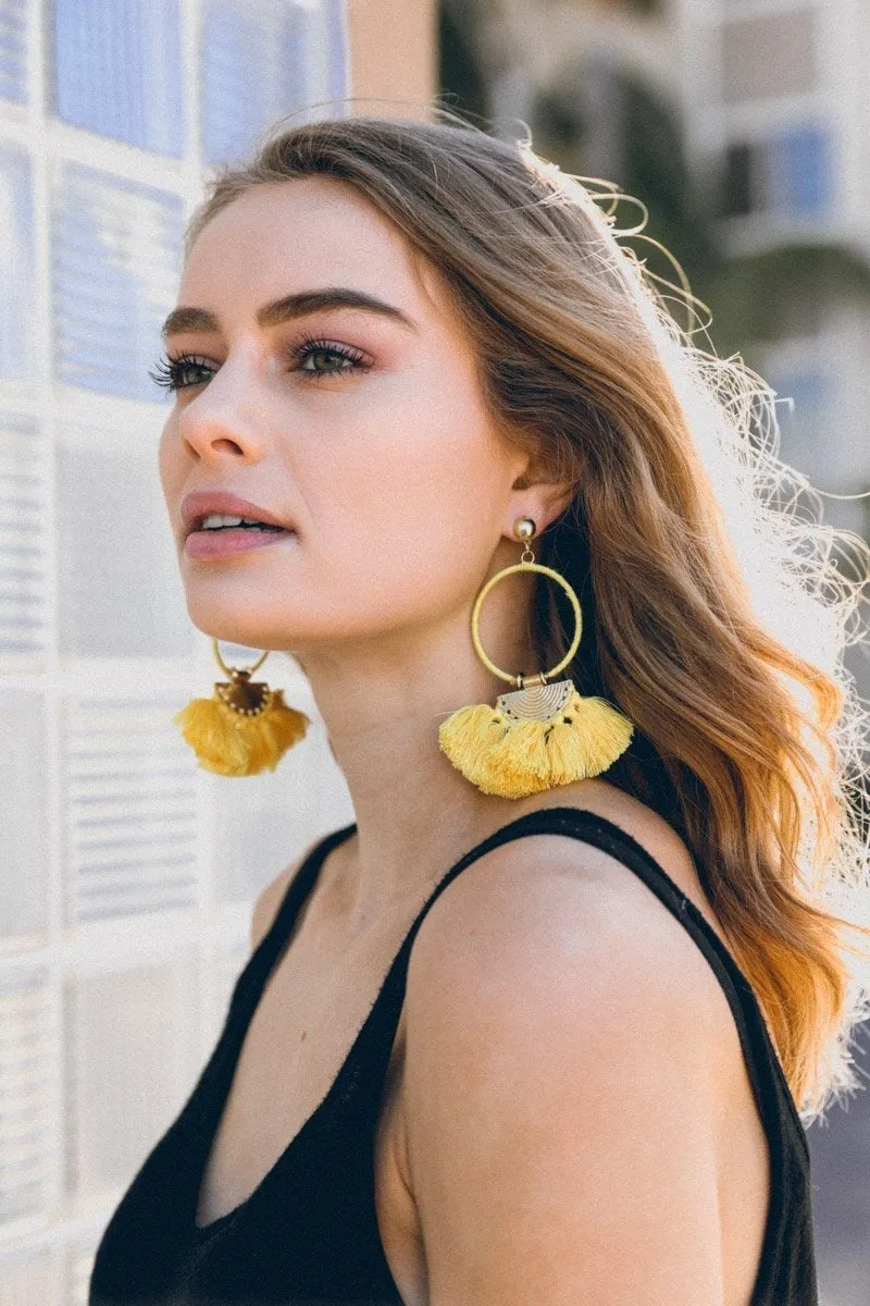 Drop Tassel Fan Earrings sold by Leto Collection product image thumbnail 4