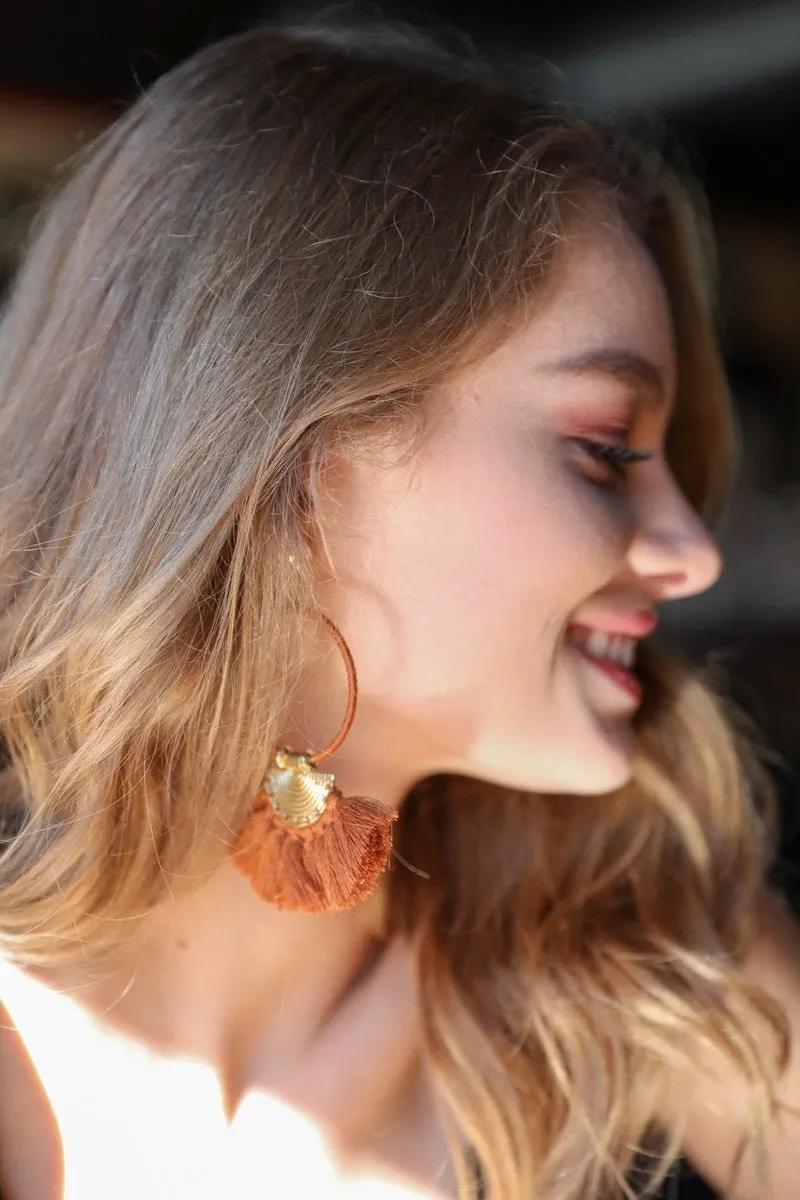 Drop Tassel Fan Earrings sold by Leto Collection product image thumbnail 5