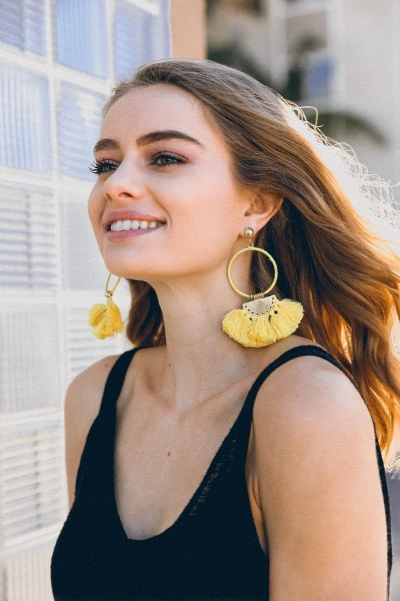 Drop Tassel Fan Earrings sold by Leto Collection product image thumbnail 3