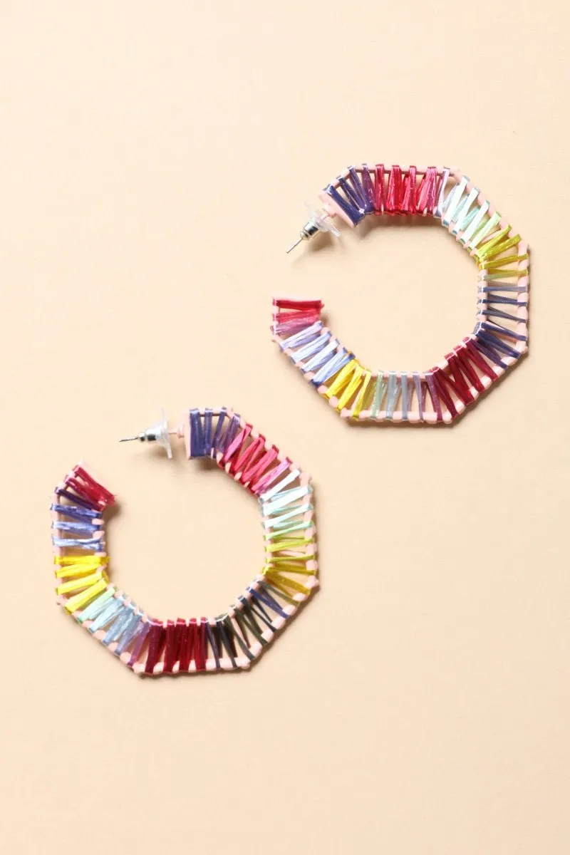 Colorful Raffia Earrings sold by Leto Collection product image thumbnail 2