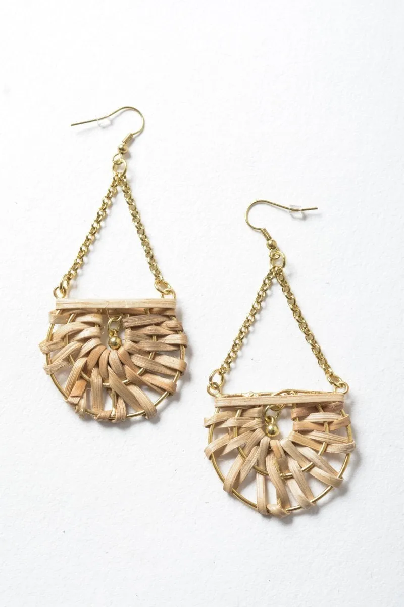Natural Drop Woven Earrings sold by Leto Collection product image thumbnail 2