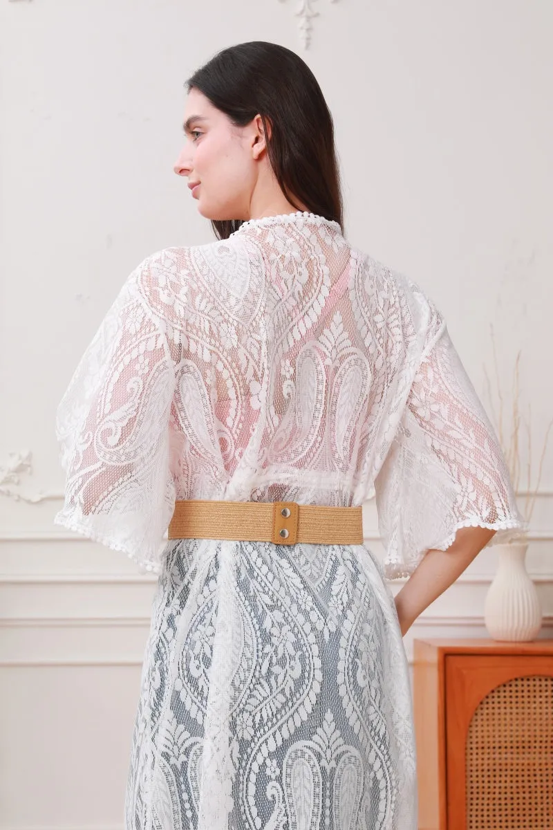 Bohemian Elastic Belt with Daisy Flower Accents sold by Leto Collection product image thumbnail 3