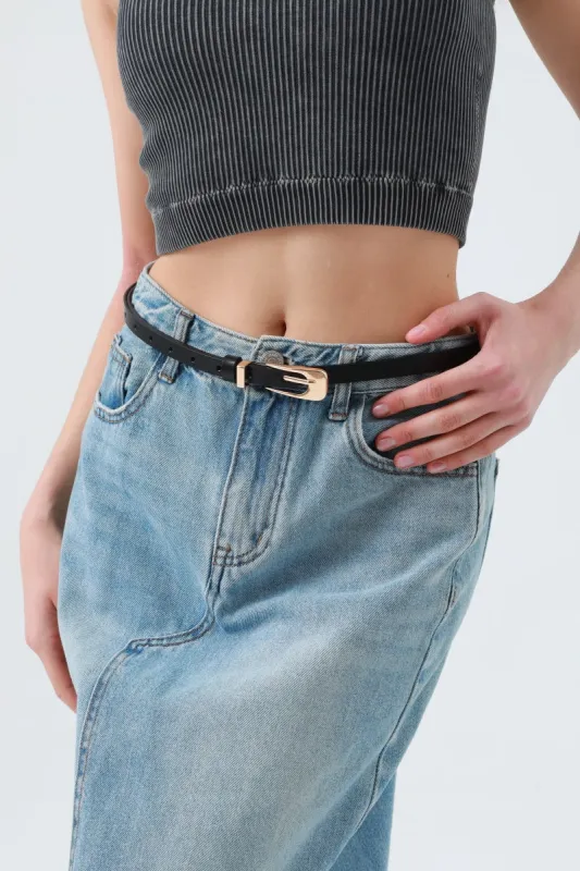 The Everyday Essential: Premium Skinny Leather Belt made by Leto Collection