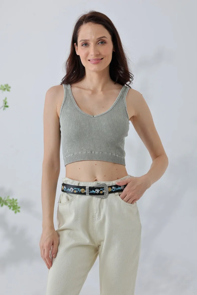 Vintage Garden: Retro Flower Embroidery Decorative Waist Belt sold by Leto Collection product image thumbnail 5