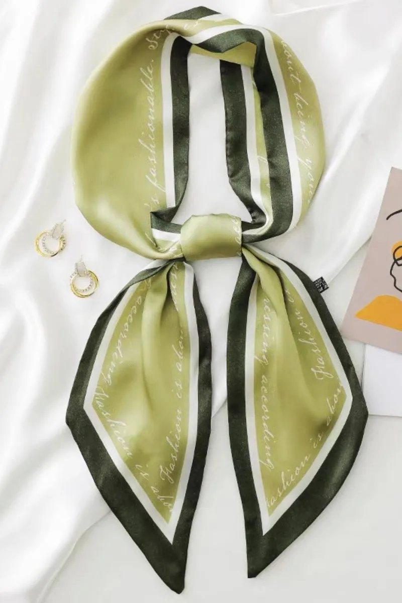 Words to Wear: Fashion Quote Print Satin Silky Scarf sold by Leto Collection product image thumbnail 2