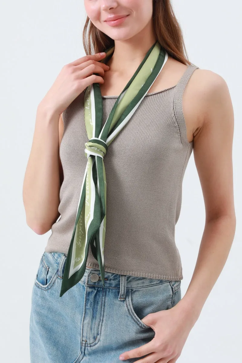 Words to Wear: Fashion Quote Print Satin Silky Scarf sold by Leto Collection product image thumbnail 3