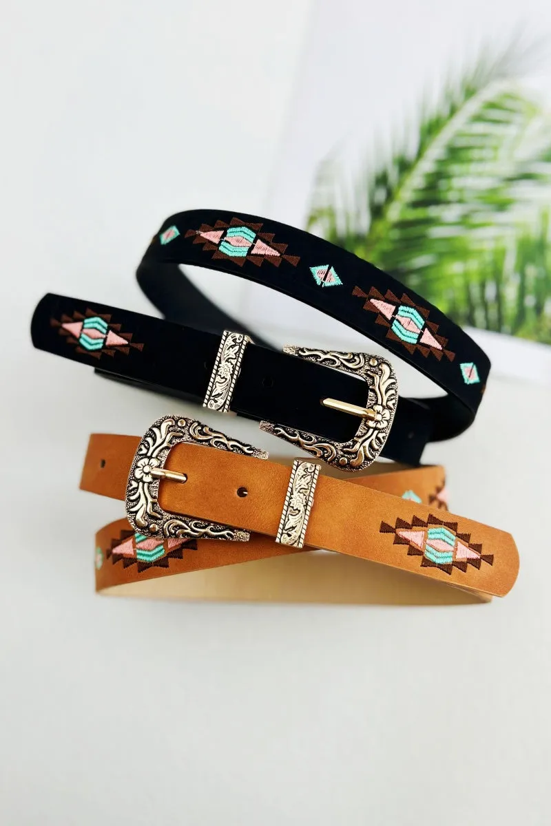 Wanderlust: Vintage Boho Ethnic Pattern Buckle Belt sold by Leto Collection product image thumbnail 4