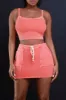 Mean It Cropped Skirt Set - Orange sold by Swankaposh