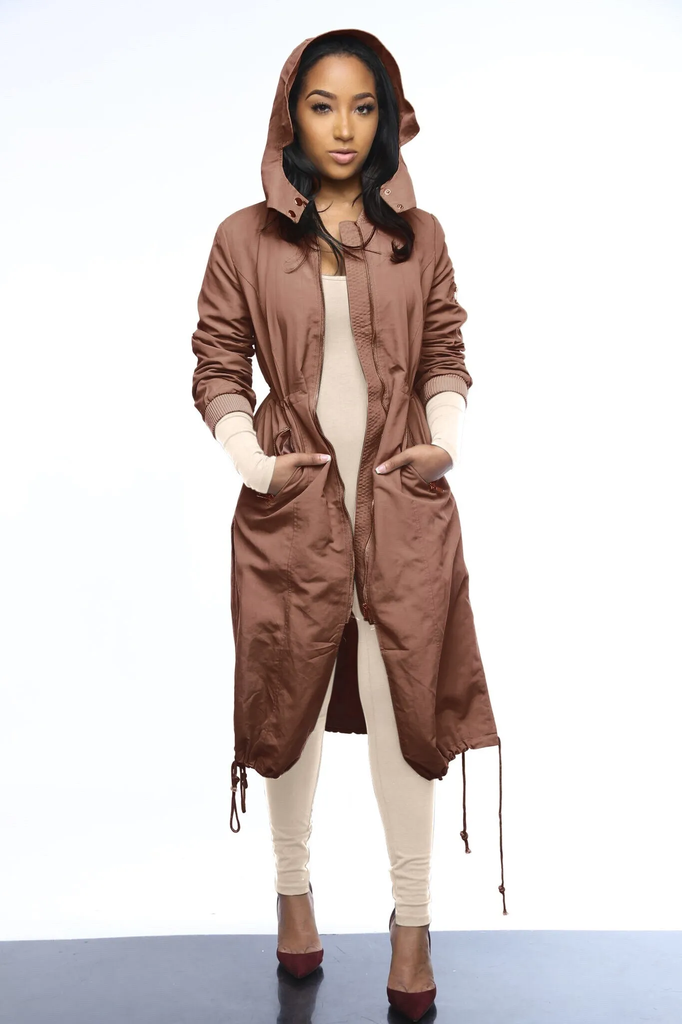 Not Your Average Bomber Parka - Mocha sold by Swankaposh product image thumbnail 3