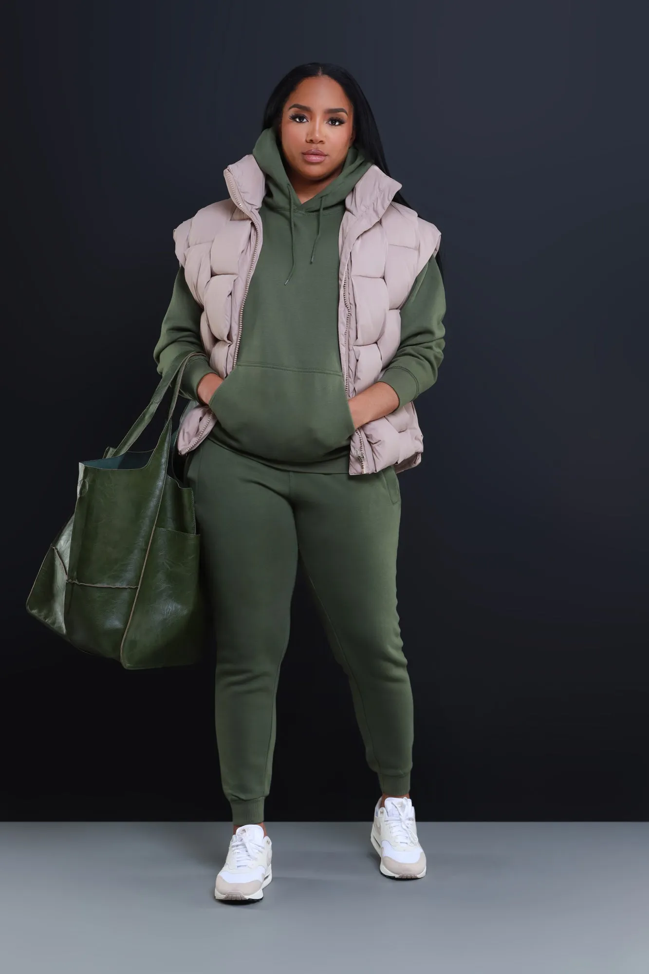 State Of Mind Hooded Sweatshirt - Olive sold by Swankaposh product image thumbnail 2