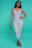 Yours Truly Sleeveless Ribbed Jumpsuit - Gray sold by Swankaposh