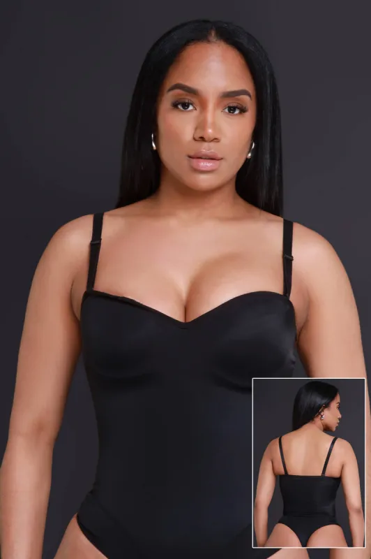 Doctored Form Shapewear Thong Bodysuit - Black No. 126 sold by Swankaposh