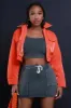 Mean It Cropped Skirt Set - Army Green sold by Swankaposh