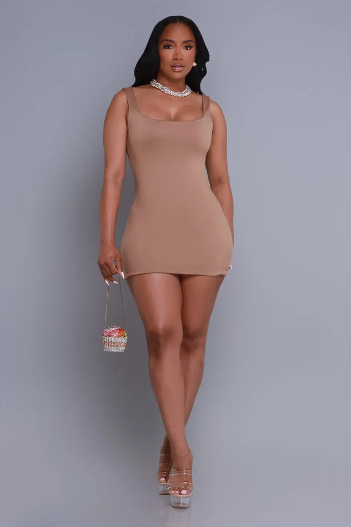 Second Skin Sculpting Open Back Mini Dress - Latte sold by Swankaposh product image thumbnail 2